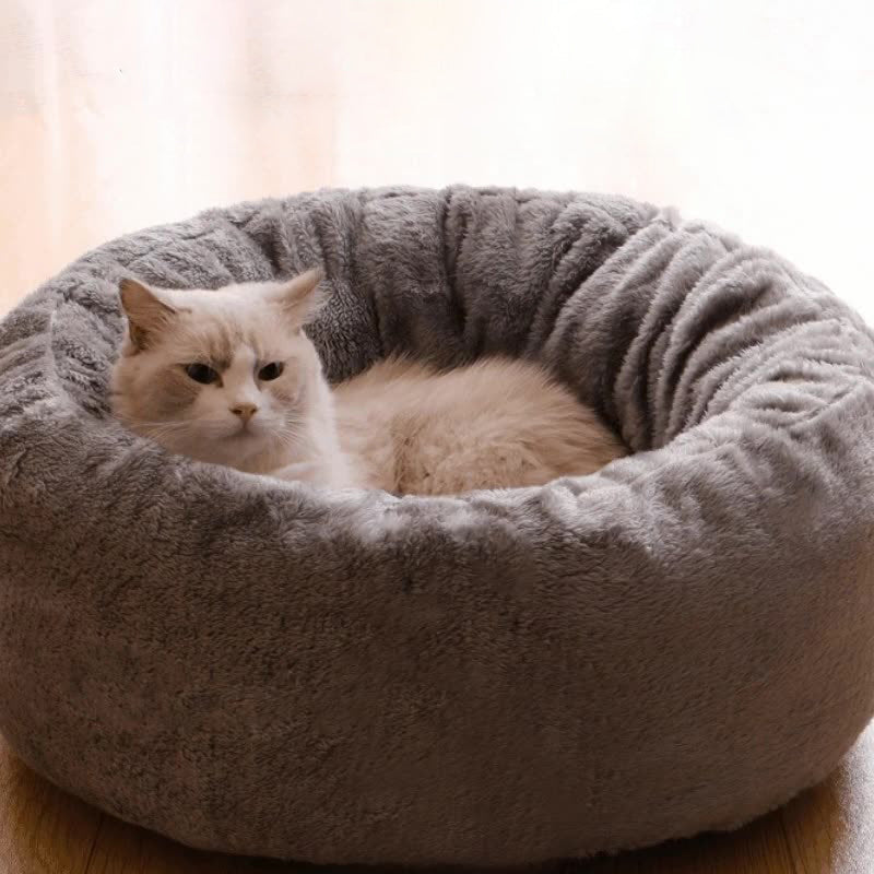 Long Plush Donut Round Pet Bed: The Ultimate Comfort for Your Pets