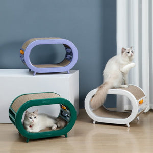 Unleash Fun and Comfort for Your Cat with the Pet Scratch Board Nest Villa Toys