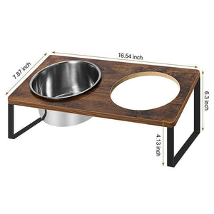 Elevate Your Pet's Dining Experience with Our Wood And Iron Pet Feeding Bowl Rack